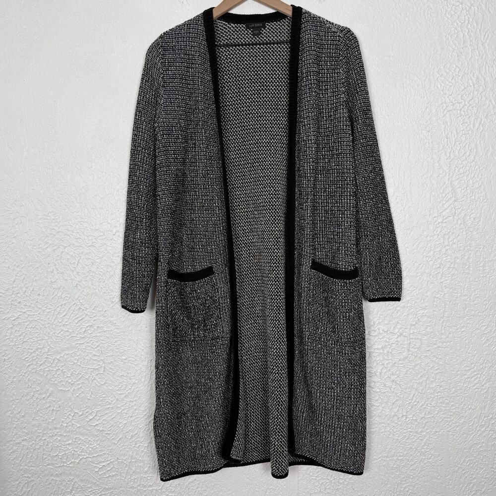 J. Jill Wearever Collection Long Open Front Cardigan Sweater Size Small